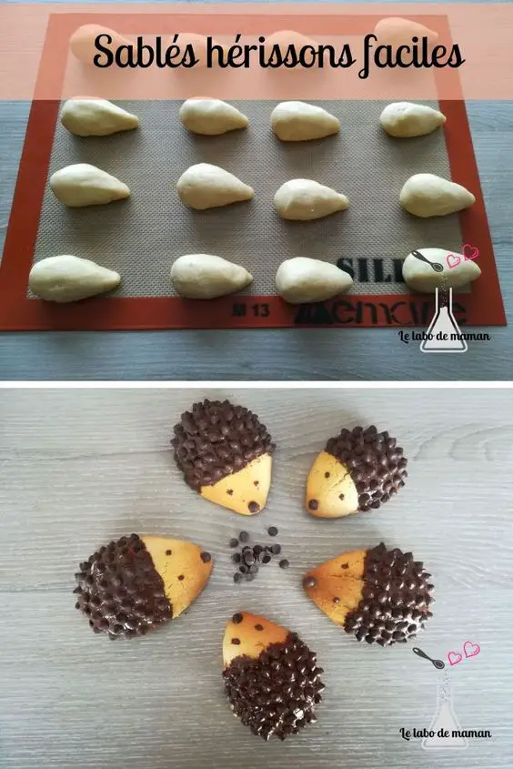 sablés hérisson companion biscuits enfants faciles 