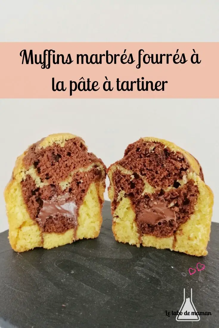 muffin marbré coeur pâte à tartiner