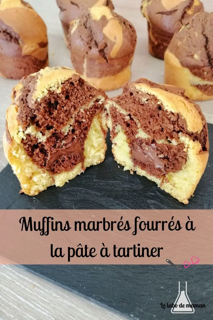 muffins marbrés fourrés Nutella