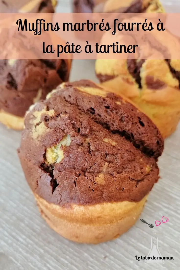 muffin marbré fourré Nutella