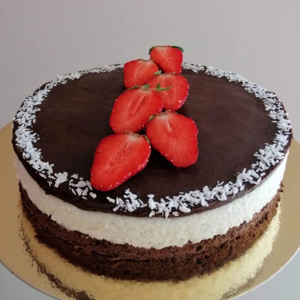 bounty cake gâteau chocolat noix de coco