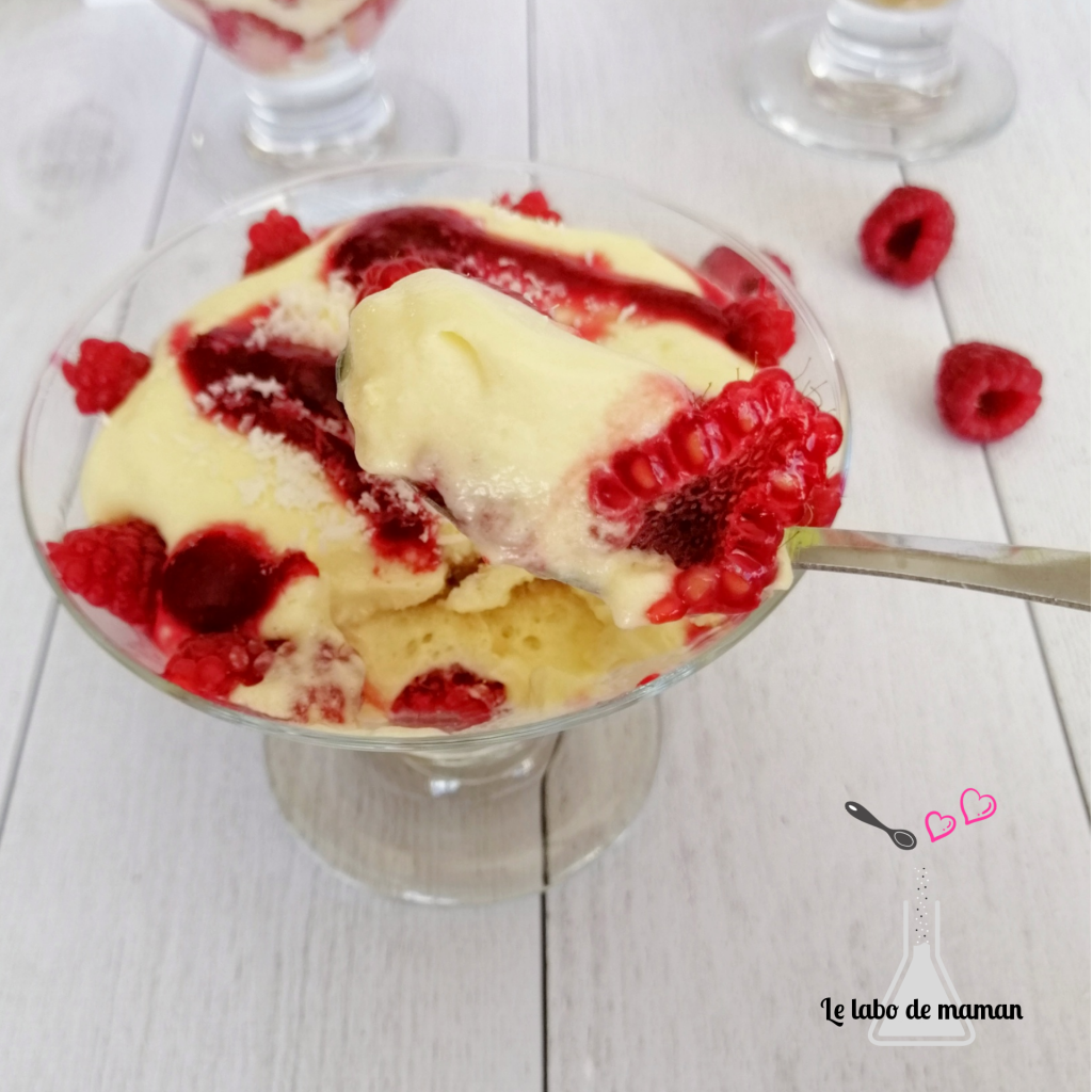 tiramisu framboises et noix de coco