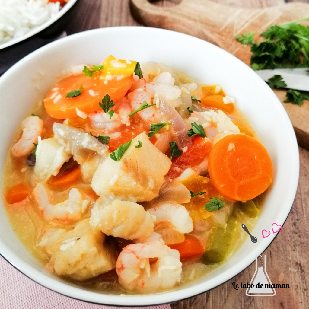 cabillaud crevettes curry