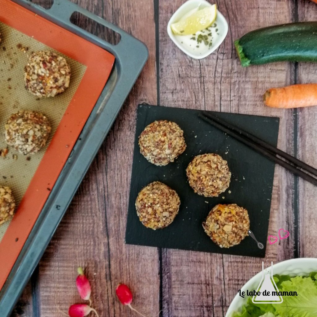boulettes carottes courgette chèvre