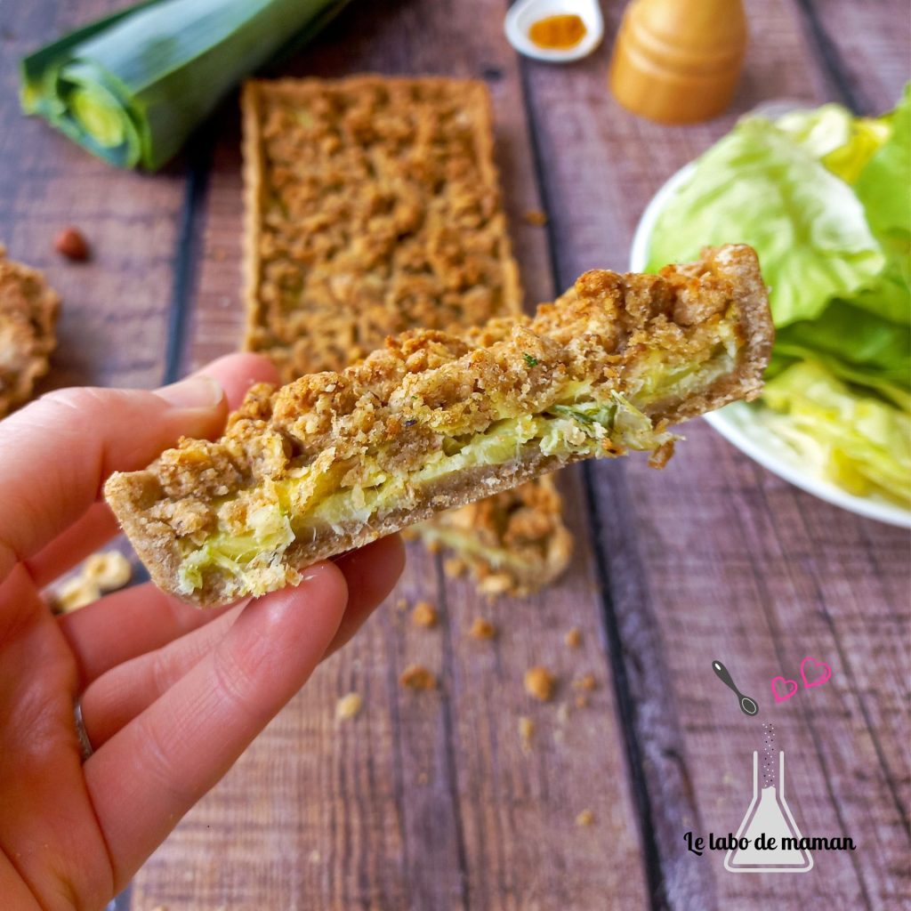 tarte aux poireaux crumble companion