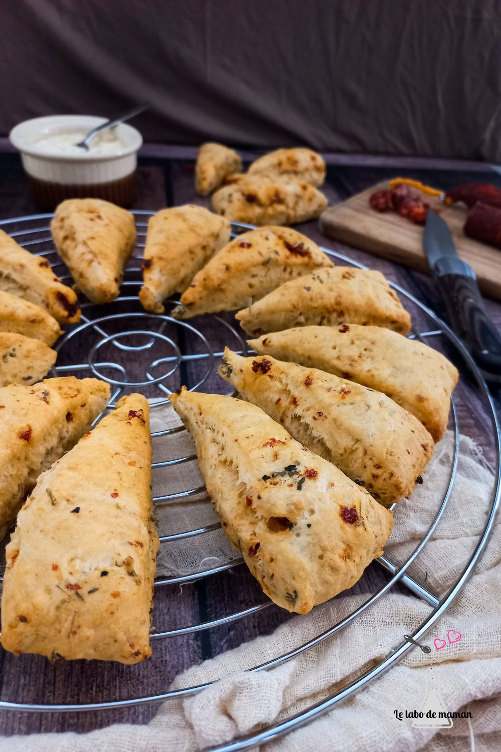 Scones au chorizo et parmesan 