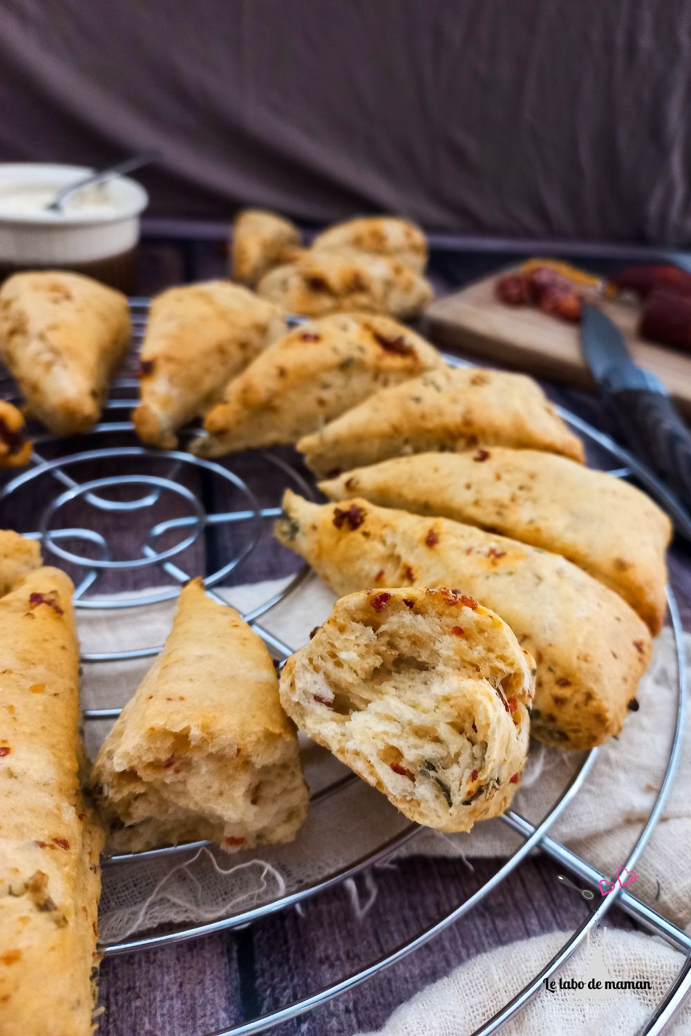 Scones au chorizo et parmesan