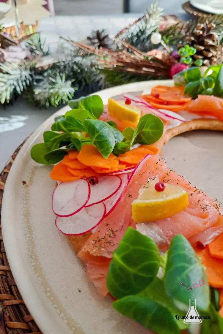 couronne saumon de Noël