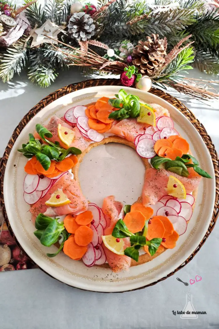 couronne saumon de Noël