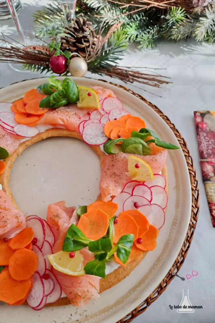 couronne saumon de Noël