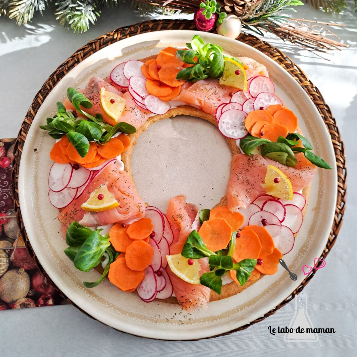 couronne saumon de Noël