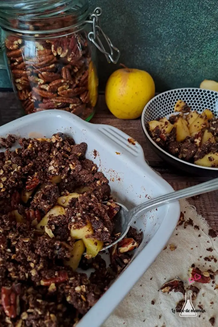 crumble chocolat pommes