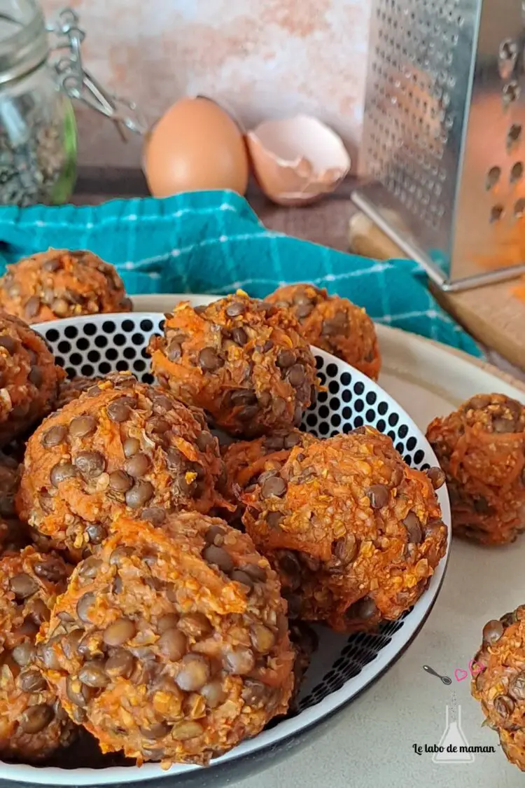 boulettes faciles lentilles carottes